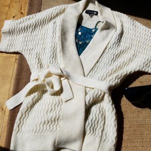 Forever 21 belted tunic sweater